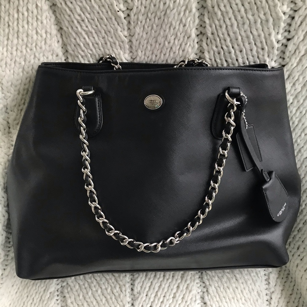 Black Leather Coach Bag
